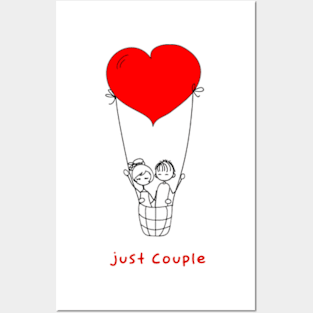 Just Couple in the air Posters and Art